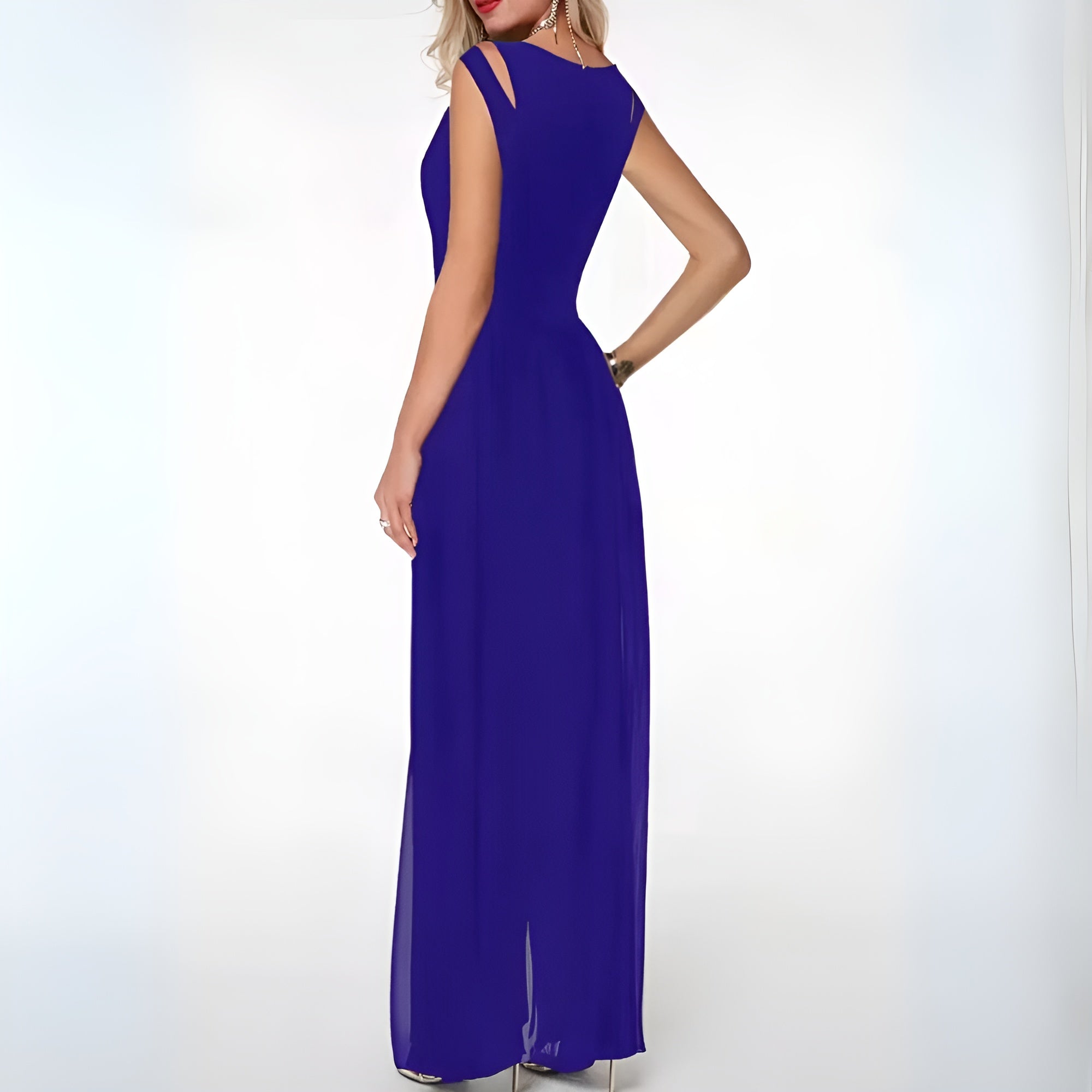 Sandra Jumpsuit - Chiffon - Mouwloos - Elegante Stijl voor Speciale Gelegenheden