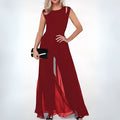 Sandra Jumpsuit - Chiffon - Mouwloos - Elegante Stijl voor Speciale Gelegenheden
