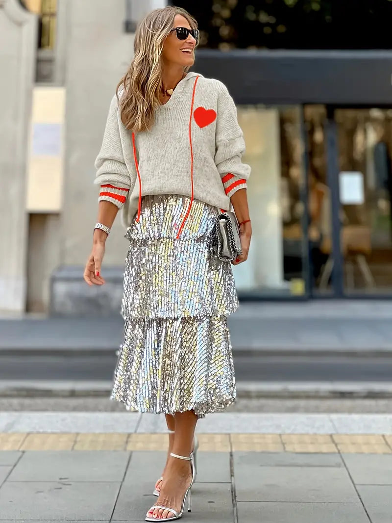 Marinth | Dames Trui met Hart Detail