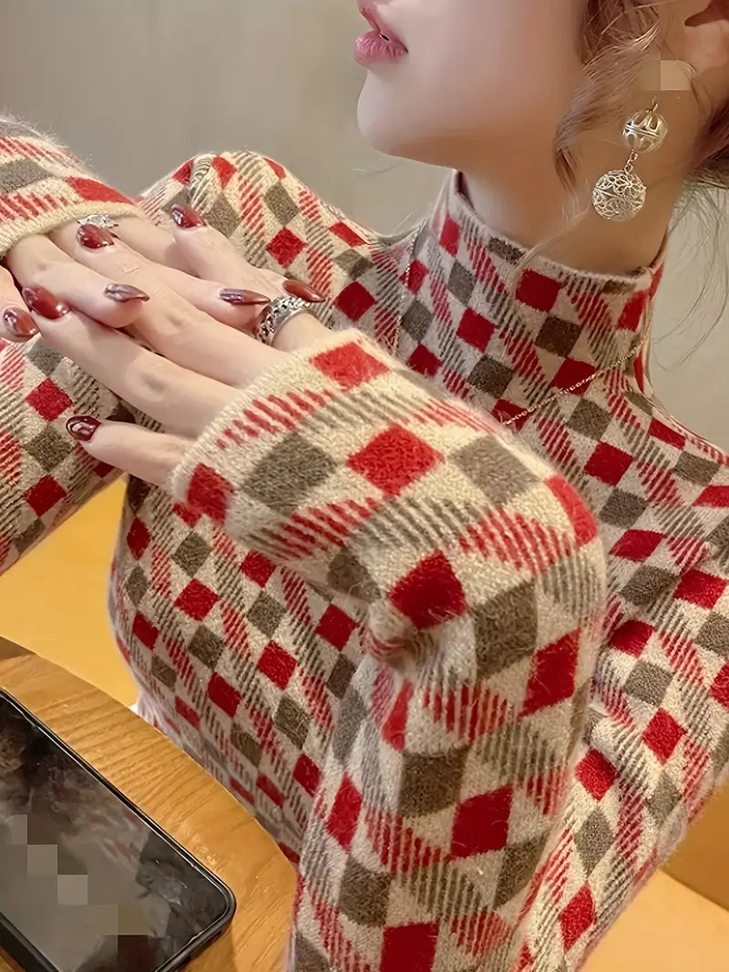 Capri | Trendy Coltrui met Geometrisch Motief