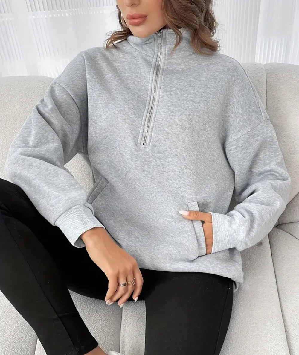 Tallulah | Comfortabele Half-Zip Sweater