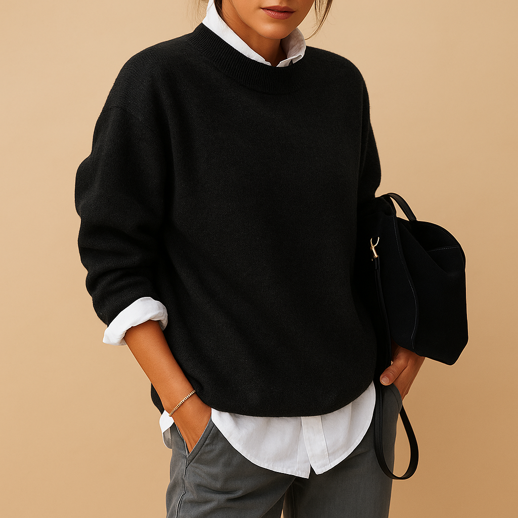 Mirthe | Minimalistische gebreide damestrui
